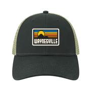 Waynesville Lo Pro Snapback Trucker Hat: BLACK_LT_OLIVE