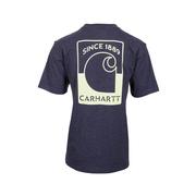 Men's Loose Fit Back Graphic Short Sleeve T-Shirt: CARBON_HTHR