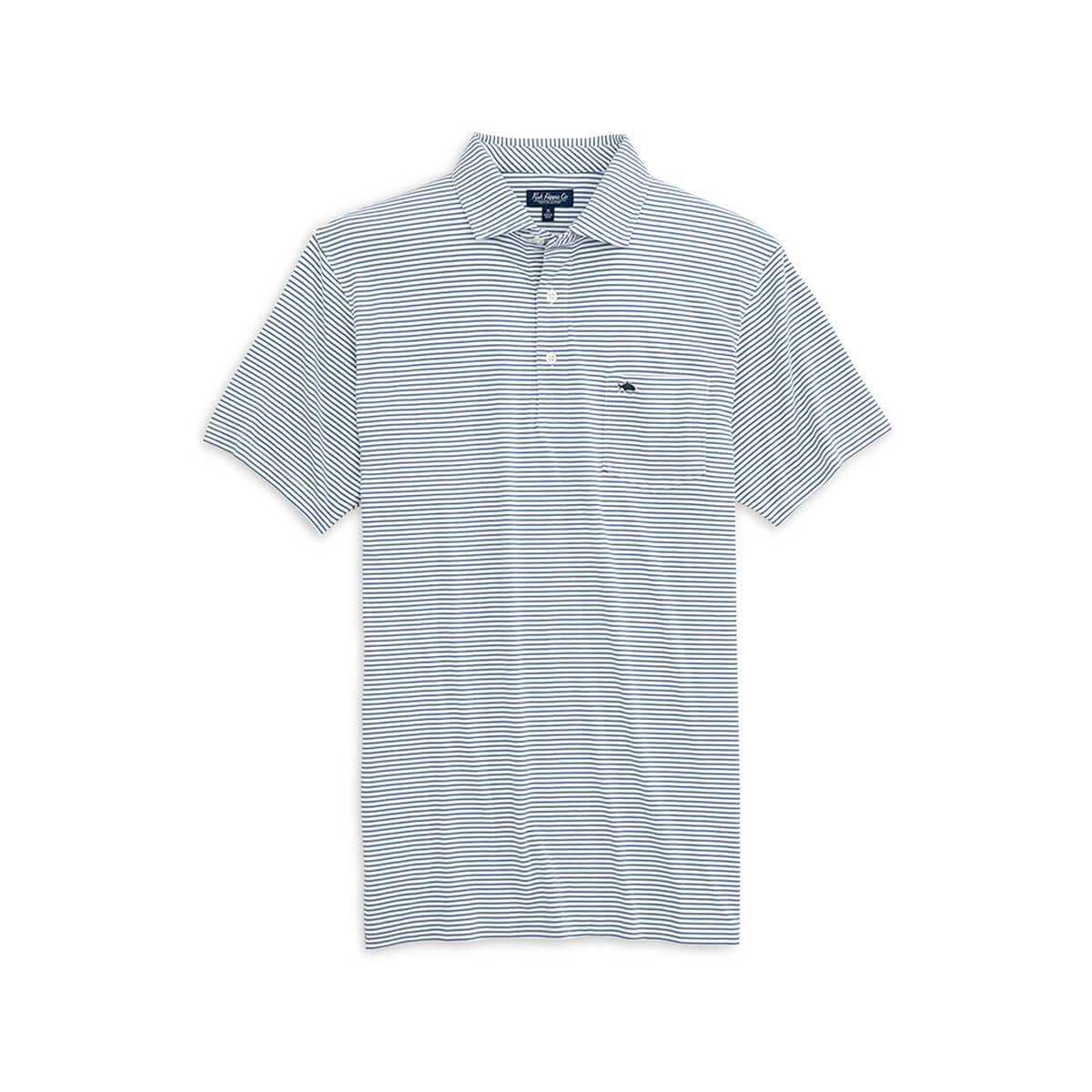  Men's Pamlico Short Sleeve Stripe Polo Shirt