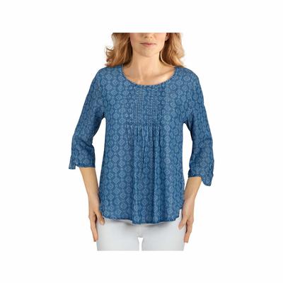Women's Flared 3/4 Sleeve Woven Top