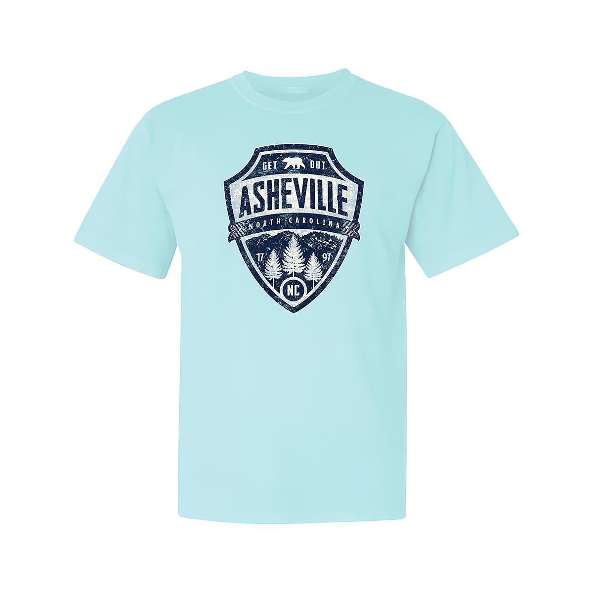  Asheville Proverbial Shield Get Out Short Sleeve T- Shirt