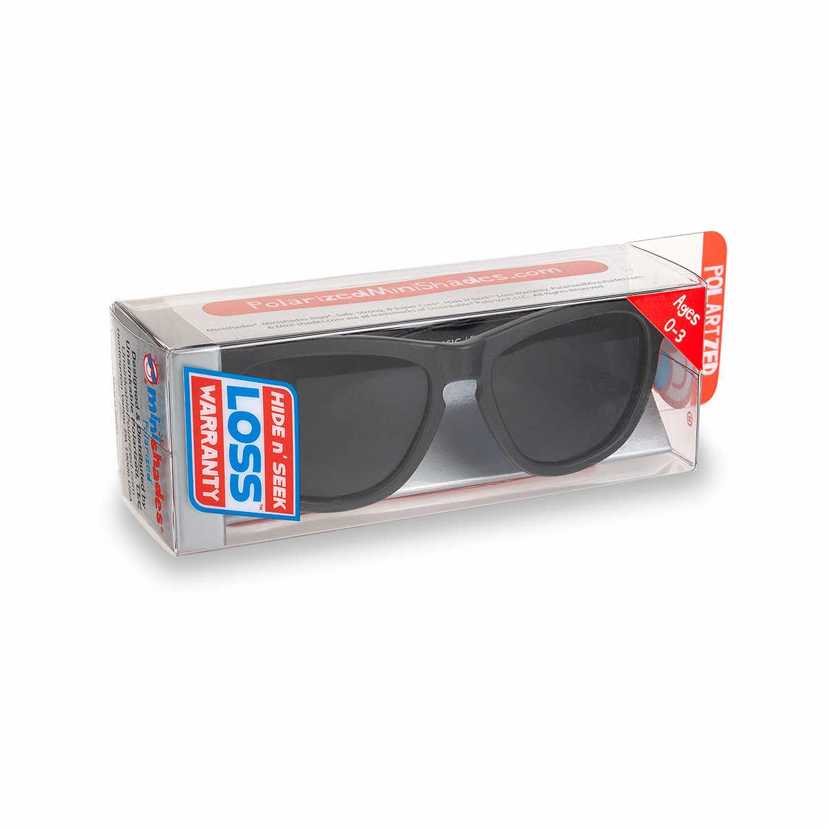 Kids' Mini Polarized Black Satin Sunglasses - Ages 0-3