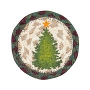 Individual Woven Christmas Coaster: CHRISTMAS_JOY_TREE