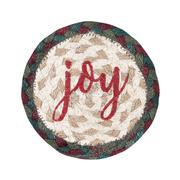 Individual Woven Christmas Coaster: JOY