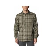 Men's Silver Ridge Utility Lite Long Sleeve Plaid Shirt: STONE_GREEN
