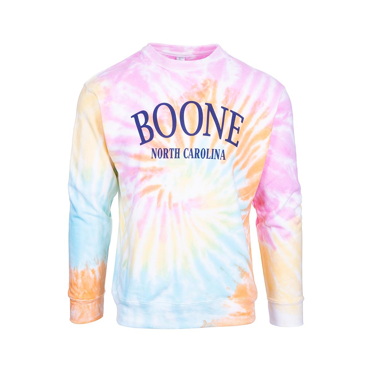  Boone Tie Dye Crew Neck Knit Sweatshirt