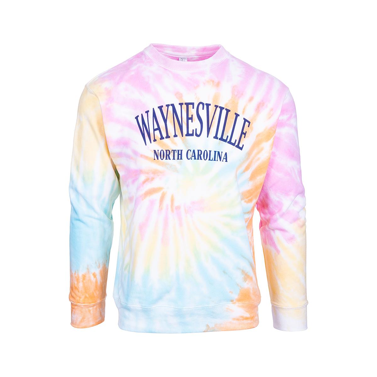  Waynesville Tie Dye Crew Neck Knit Sweatshirt