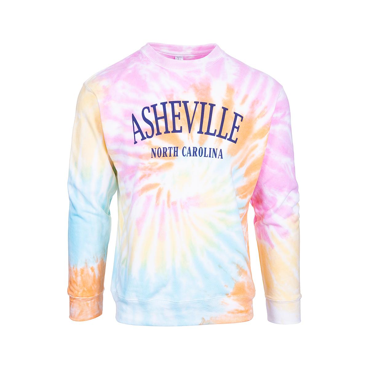  Asheville Tie Dye Crew Neck Knit Sweatshirt