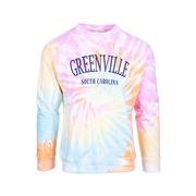 Greenville Tie Dye Crew Neck Knit Sweatshirt: MULTI_SPIRAL