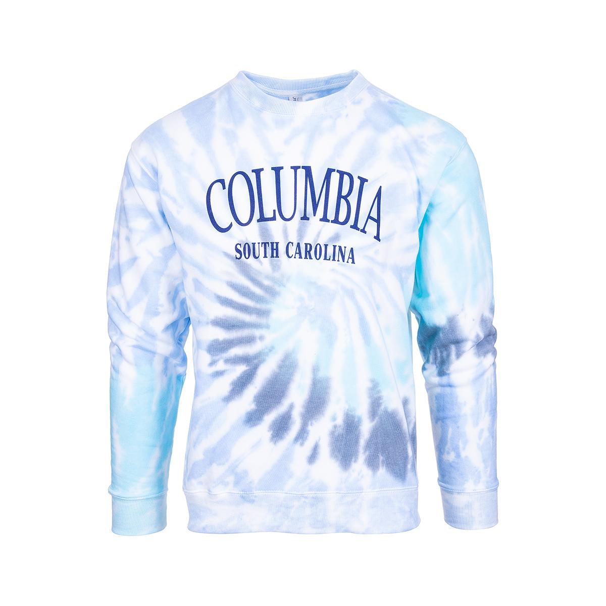  Columbia Tie Dye Crew Neck Knit Sweatshirt