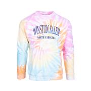 Winston Salem Tie Dye Crew Neck Knit Sweatshirt: MULTI_SPIRAL