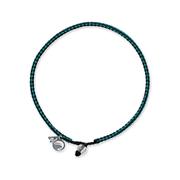 Braided Bracelet: SEA_OTTER_BLK_TEAL