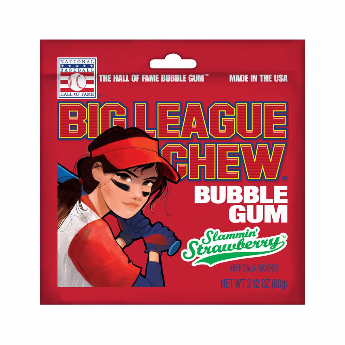  Big League Chew Slammin ' Strawberry Bubblegum