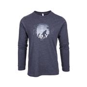 Asheville Hanging With The Locals Long Sleeve T-Shirt: HTR_NAVY