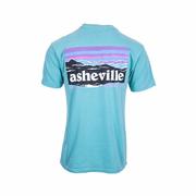 Asheville NC Mountain Scene Short Sleeve T-Shirt: GREEN