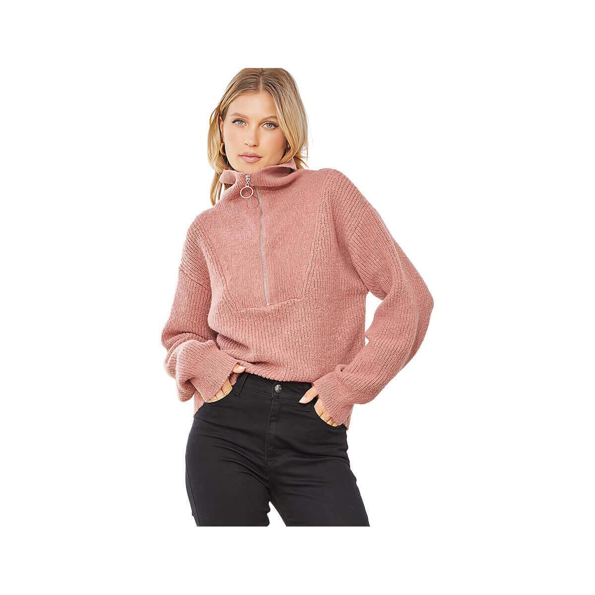  Women's Half Zip Sweater - Curvy