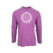 Greenville Floral Mandala Long Sleeve Shirt: BERRY