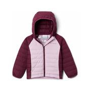 Girls' Powder Lite Hooded Jacket: 616_MRNBERRYAUR