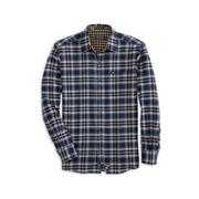 Men's Durston Flannel Long Sleeve Shirt: NAVY_OBMRE