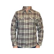 Men's Granite Grindle Flannel Shirt: SILVRMIST_BLOODSTONE