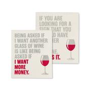 Funny Wine Quote Dishcloths - 2 Pack