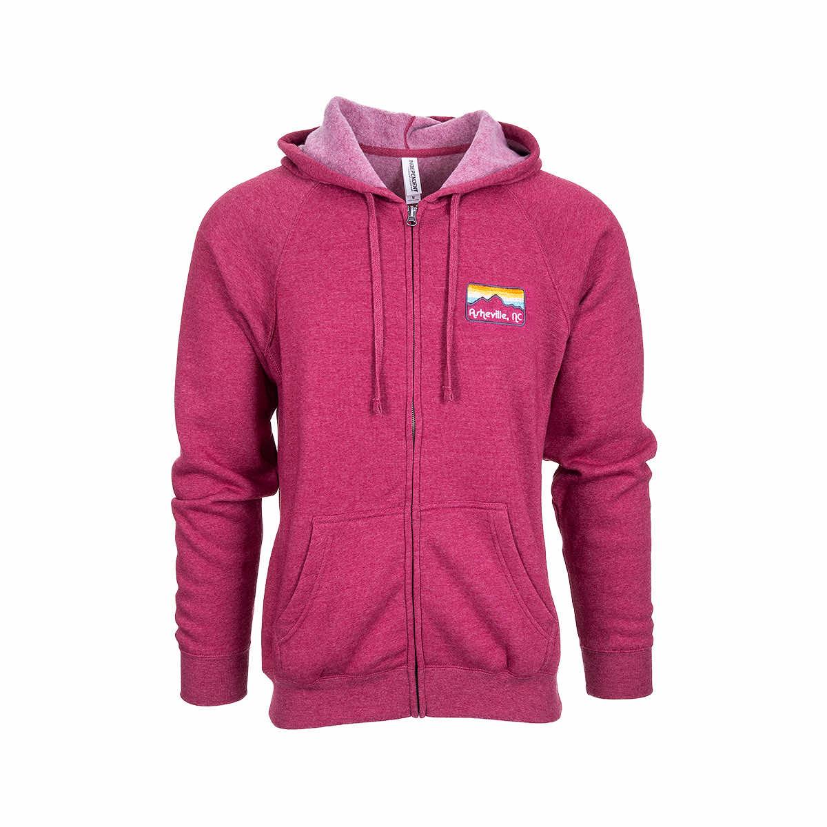  Asheville Embroidered Sunset Full Zip Hoodie