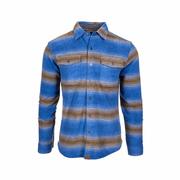 Men's Bowie Plaid Fleece Shirt Jacket: COPPER_SKY