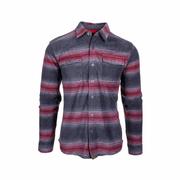 Men's Bowie Plaid Fleece Shirt Jacket: EMBER_SMOKE