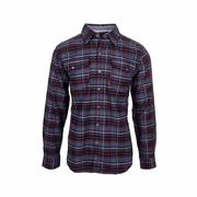 Men's Riley Plaid Flannel Shirt : SMOKE
