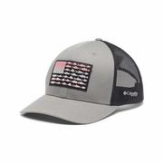 PFG Fish Flag Mesh Snapback Trucker Hat: 051_TITANIUM