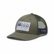 PFG Fish Flag Mesh Snapback Trucker Hat: 316_CYPRESS