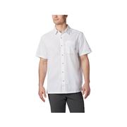 Men's PFG Slack Tide Short Sleeve Camp Shirt: WHITE