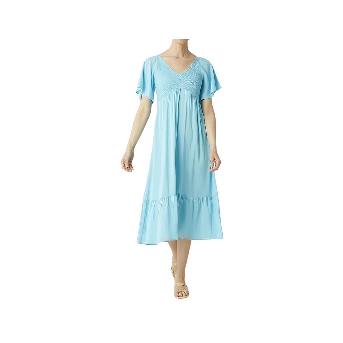  Women's Saltwater Smocked V Neck Dress
