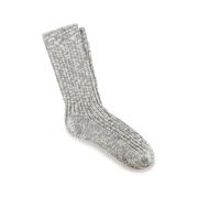 Women's Cotton Slub Socks: BEIGE_WHITE
