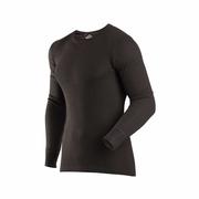 Men's Enthusiast Baselayer Crew Top - Extended Size: BLACK