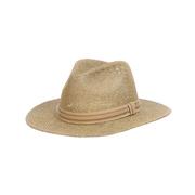 Men's Latitude Matte Toyo Safari Hat: WHITE,TAN