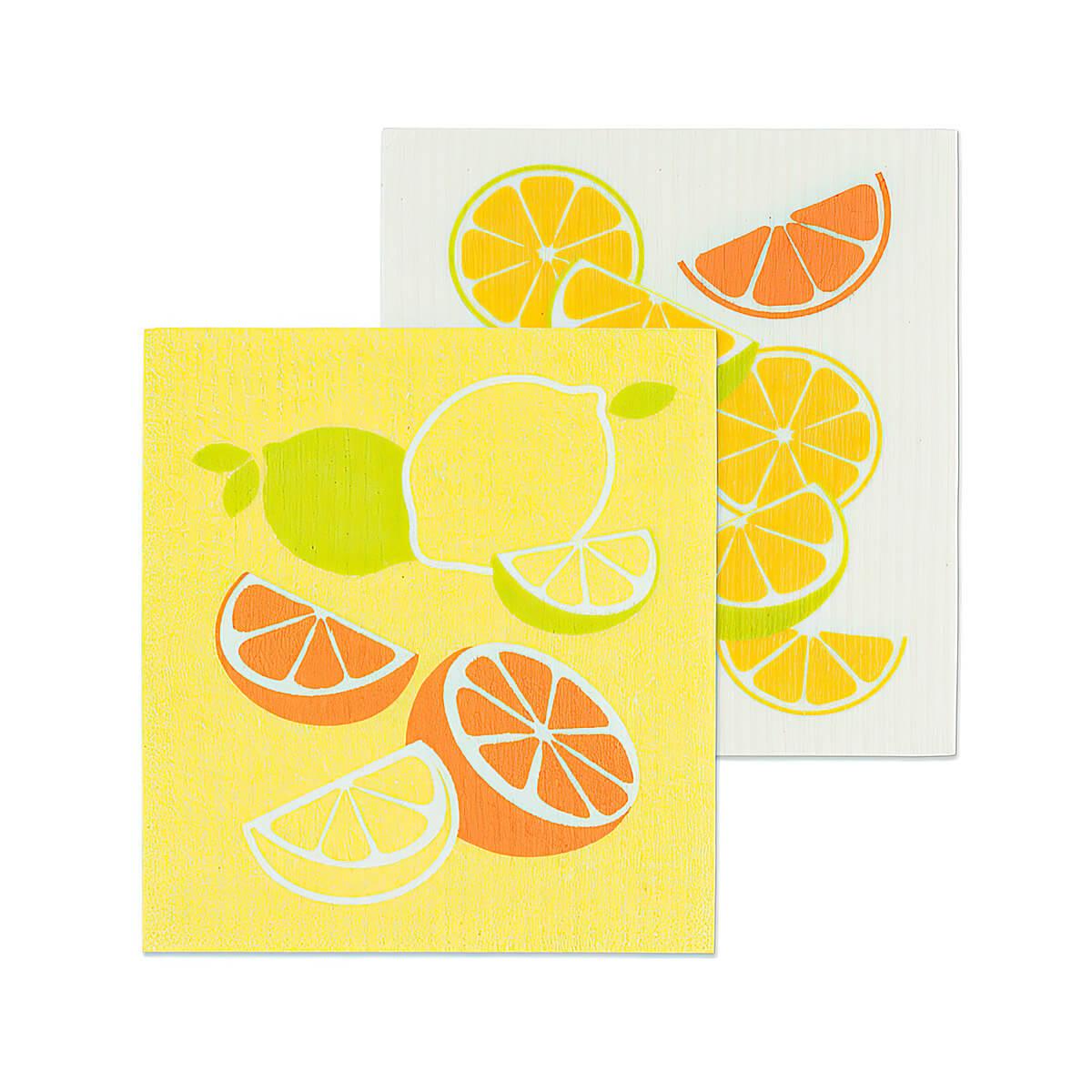  Citrus Swedish Dishcloths - Set Of 2