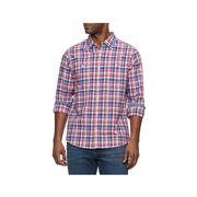 Men's Midvale Long Sleeve Double Pocket Shirt: RED_NAVY_WHITE