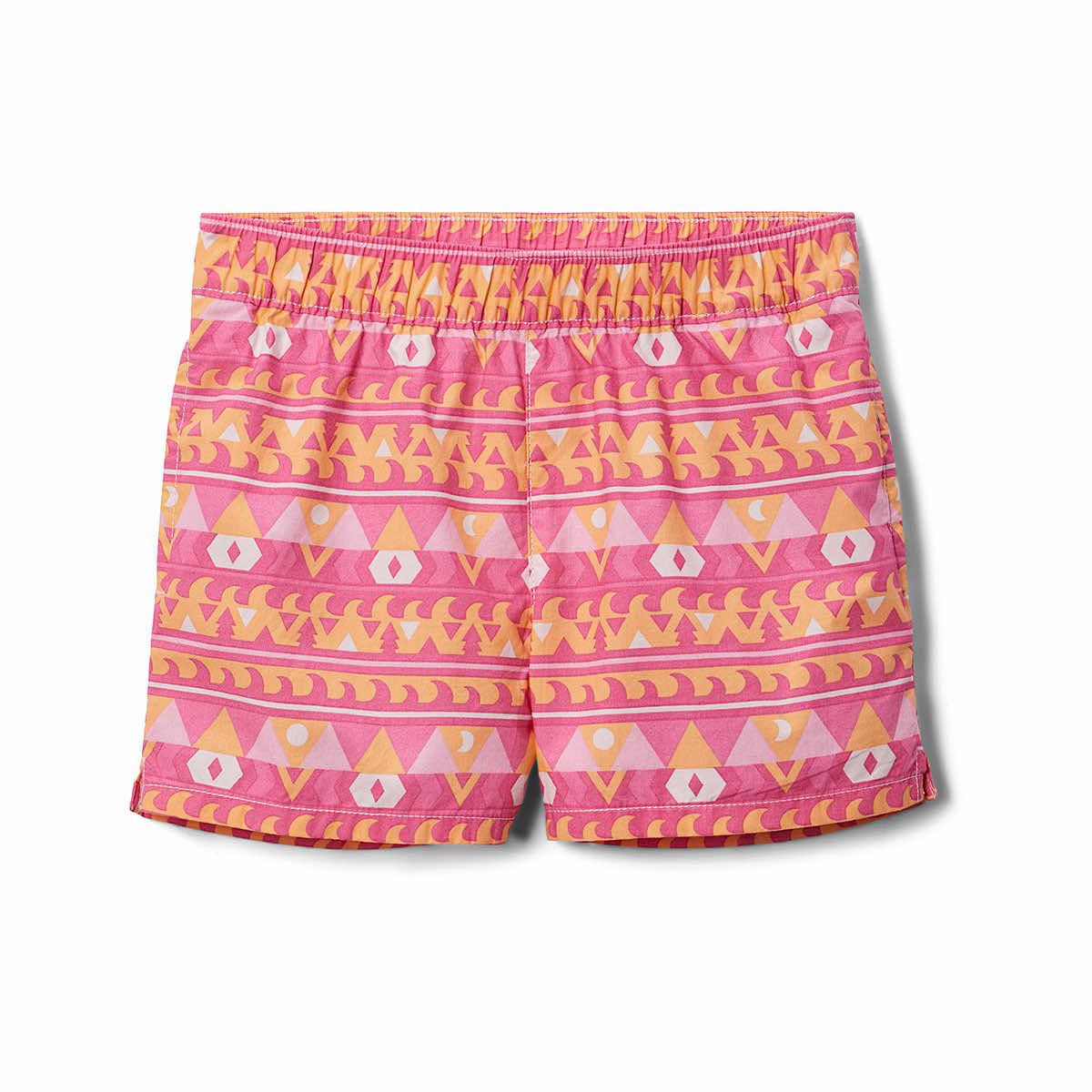  Girls ' Washed Out Printed Shorts