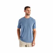 Men's Bamboo Flex Short Sleeve Pocket T-Shirt: HEATHER_DEEPWATER