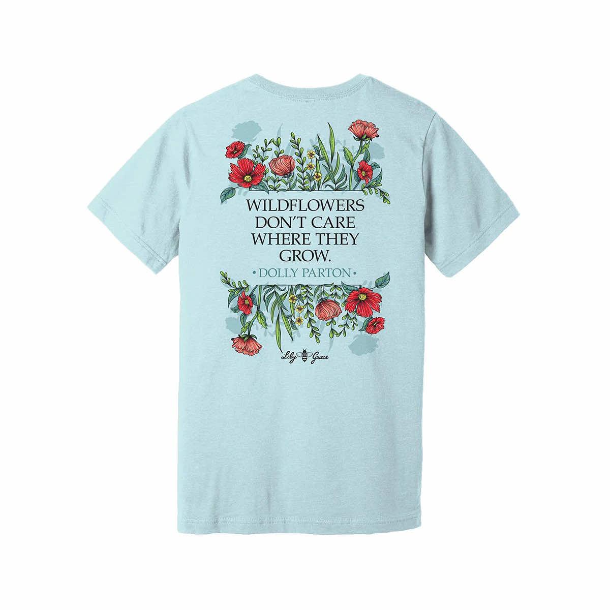  Women's Dolly Parton Wildflowers Short Sleeve T- Shirt