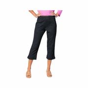 Women's Pocket Capri Pants: BLACK
