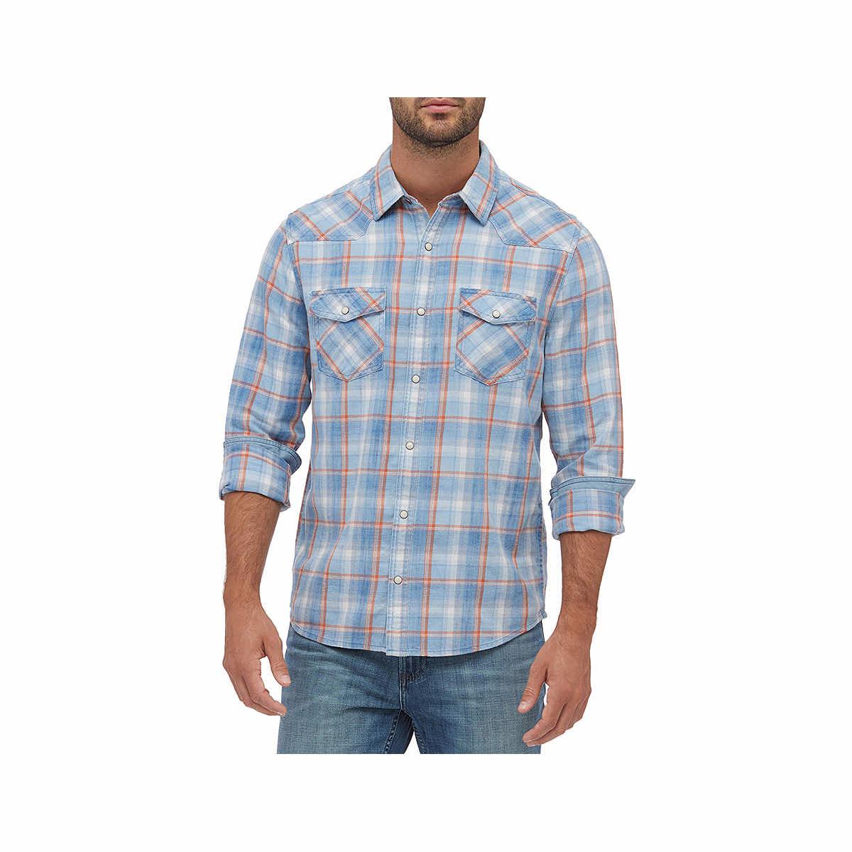  Men's Lewisburg Vintage Washed Western Long Sleeve Shirt