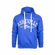 Asheville Mountain Icon Applique Hoodie: FLO_BLUE