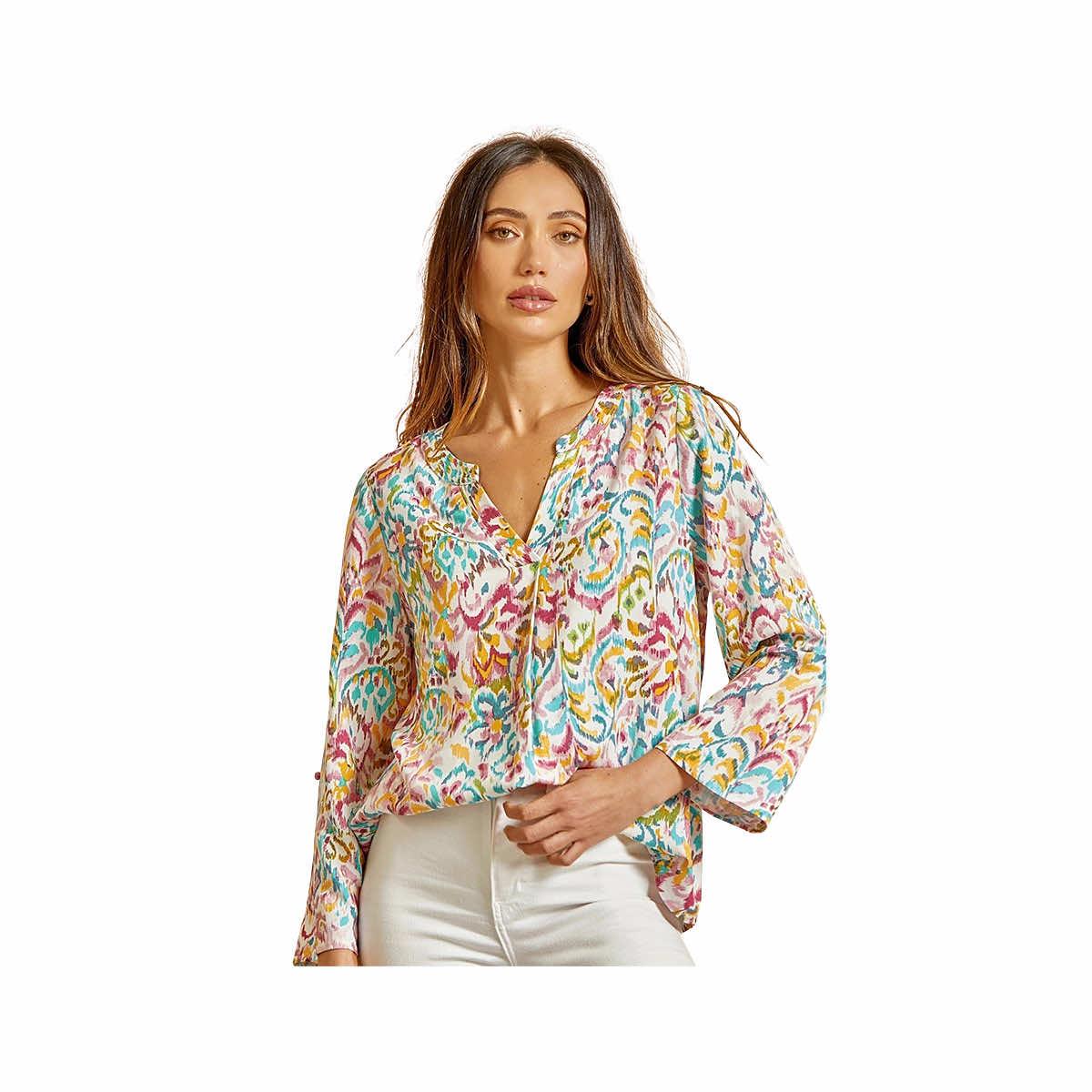  Women's Long Sleeve Floral Top