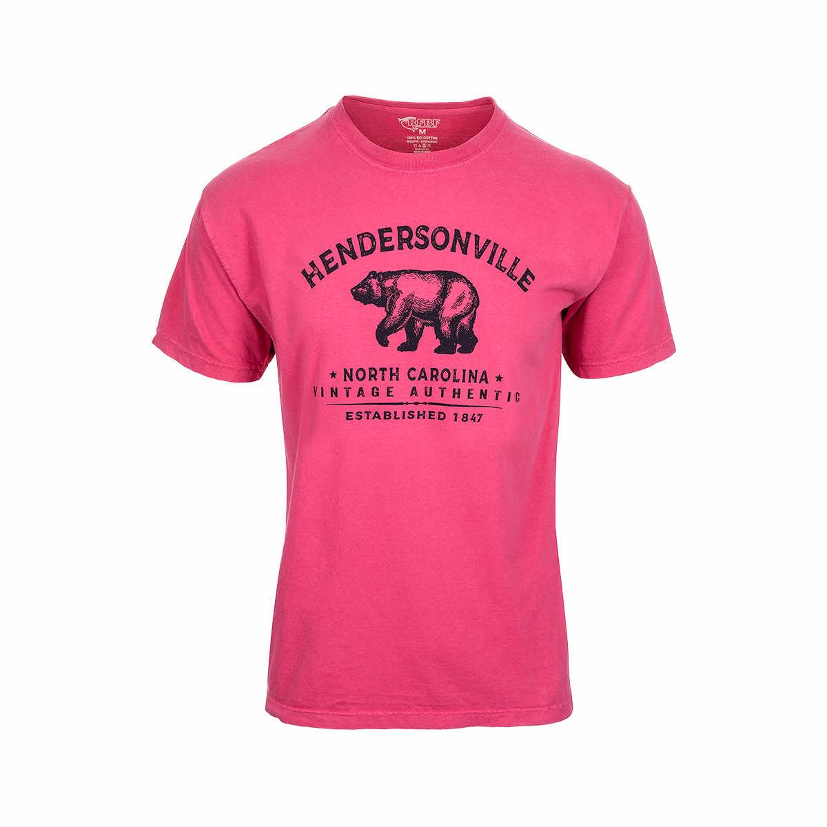 Hendersonville Vintage Authentic Bear Short Sleeve T- Shirt