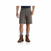 Men's Rugged Flex Relaxed Fit Canvas Work Shorts: GRAVEL