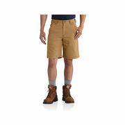 Men's Rugged Flex Relaxed Fit Canvas Work Shorts: HICKORY