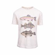 Kids' Three Fish Summer Short Sleeve T-Shirt: SOFT_BEIGE