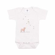 Babys' Stargazer Cow Short Sleeve Onesie: SOFT_BEIGE